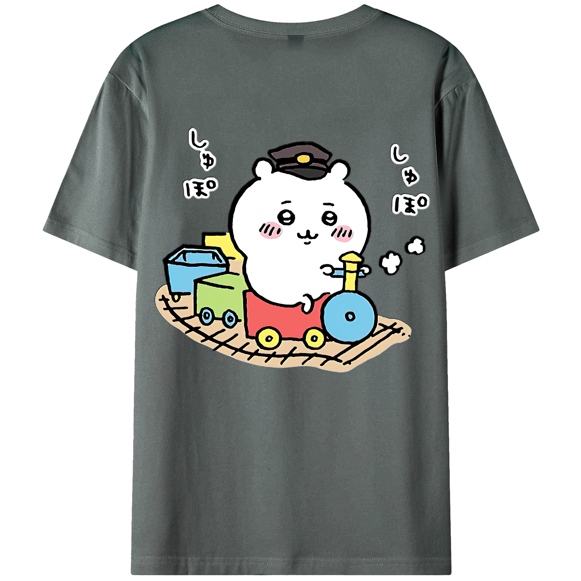 （画像用） ちいかわ ちいかわ Chii-kawa chiikawa 綿100％ メンズ半袖Tシャツ（バックプリント） 通気性